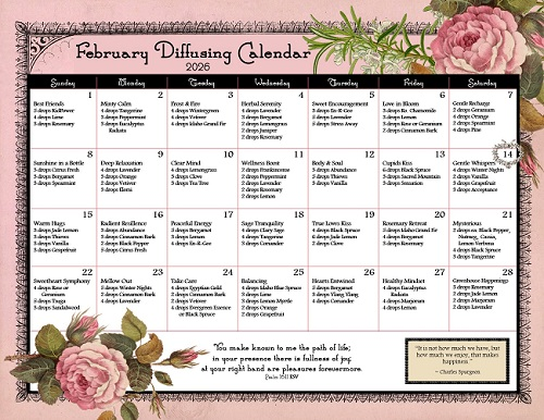 February 2026 Diffusing Calendar