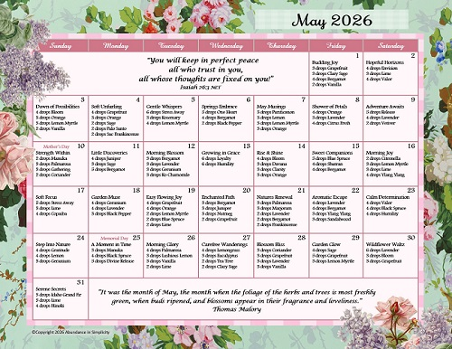 May 2026 Diffusing Calendar