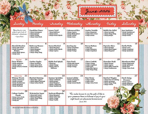 June 2026 Diffusing Calendar